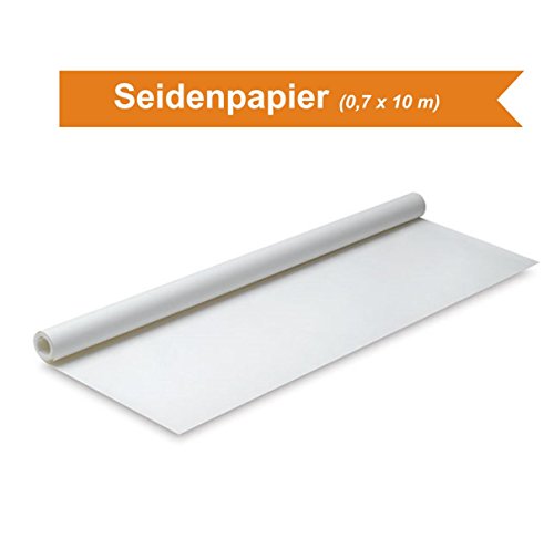Premium Seidenpapier 0,7 m x 10 m Schnittmusterpapier Skizzenpapier Papierrolle Zuschneidepapier transparent (1 Rolle)