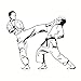 Produktbild Wandaufkleber Wohnzimmer Schlafzimmer Vinyl Kunst Wanddekoration Aufkleber Abnehmbare Wandbild Dekoration Kinder Karate Kick Spiel 68 * 58 cm