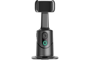 BKELHS Auto Face Tracking Phone Holder,No App Required,360° Rotation Phone Camera Stand with Remote and Gesture Control, Smart Shooting Tripod for Vlog/TIK Tok Live Streaming YouTube Video Recording