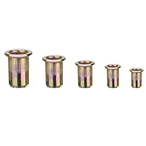 eBoot Stahl Verzinkt Blindnietmuttern Nutsert M4 M5 M6 M8 M10, 120 Stück - 5