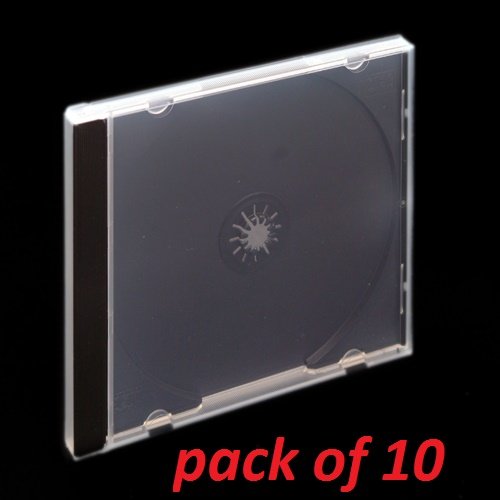 Masterstor CD- / DVD-Hüllen, 10,4 mm, für einzelne CD, mit schwarzem Rücken, sehr stabil und vielseitig, Qualitätsprodukt, 10 Stück - 2