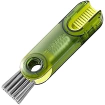 Lot 3 Brosse Nettoyage 3 En 1 Multifonction – Nettoie Couvercles, Pailles, Coins Difficiles – Avec Crochets, Pour Bouteilles & Tasses