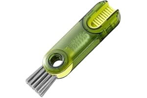 LMYZCBZL Cepillo de limpieza multifuncional 3 en 1, cepillo de limpieza para botellas de agua, cepillo de limpieza de tapas de tazas, herramientas de limpieza (verde)