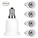 Price comparison product image Yblntek E14 to E27 5-Pack Lamp Holder Converter Base Bulb Socket Adapter LED Halogen Light Adapter Converter for Hive Bulbs ES Edison Philips Hue Lights