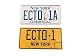 Produktbild Super6props Ghostbusters ECTO 1 und ECTO-1A New York Prop Nummernschild, 2 Stück