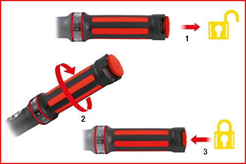 KS Tools 1/2 Zoll Ergotorqu Eprecision Drehmomentschlüssel mit Drehknopf Umsteck Ratschenkopf, 20-200 Nm, Limited Edition, 516.6042 - 17