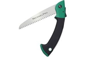 MichaelPro MP010024 Folding Hand Saw, Foldaway Saw, All Purpose 7” Rugged Blade Hand Saw with Non-Slip Grip for Tree Pruning, Camping, Gardening, Hunting. Cutting Wood, PVC