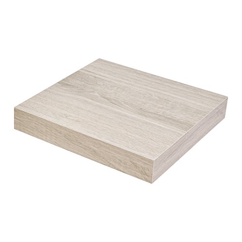 DURAline 1190688 Tablette xl4 à Fixation Invisible, Bois, Chêne Grisé, 23,5 x 23,5 x 3,8 cm