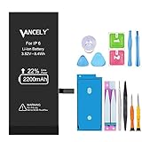 【Hohe Kapazität】: 2200mAh für iphone 6 akku,Vancely-Akkus bieten eine viel höhere Kapazität. Das sind 400 mAh mehr als die des Originalakkus in deinem iPhone 6 ,Die gleiche Größe und Qualität wie der Originalakku,Unser Akku ist 22 % höherer Kapazität, Genießen Sie ganztätige Akkukapazität ohne erneute Aufladung.