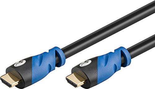 Goobay 72317 Premium HDMI High Speed Kabel mit Ethernet 4K, Ultra-/Full-HD, 3D, vergoldete Stecker 1,5 m schwarz