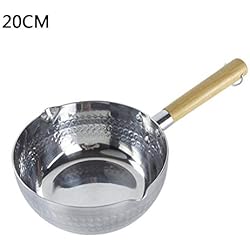 Casserole Yukihira - Casserole traditionnelle japonaise en aluminium antiadhésive Yukihira, casserole avec manche en bois, bac à sauce au lait, cuisson pour soupe
