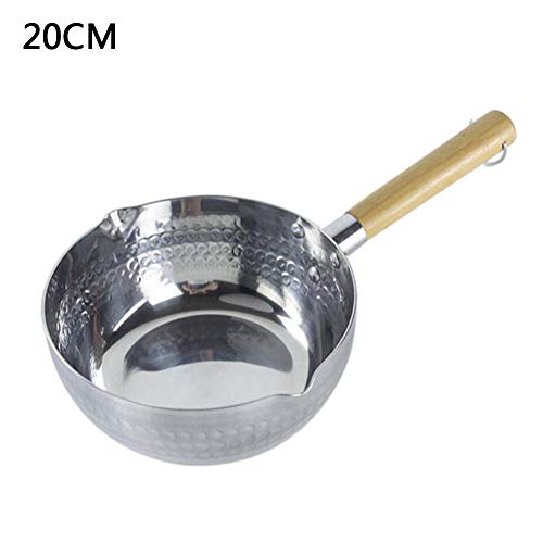 Casserole Yukihira - Casserole traditionnelle japonaise en aluminium antiadhésive Yukihira, casserole avec manche en bois, bac à sauce au lait, cuisson pour soupe