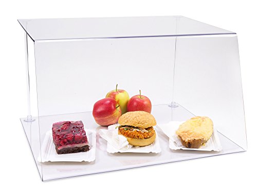 A+H Kunststoffe Spuckschutz Hustenschutz Typ 1 für die Gastronomie aus PETG – Verkaufstheke und Kuchen-Vitrine Glas Klar – Länge 120cm / Stärke 6mm - 2