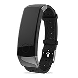 squarex Sport Silikon Armband Gurt Band für Huawei Honor 3 Smart Watch, Damen, Schwarz, AS Show