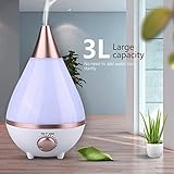 FÁCIL DE USAR: Puede gotear aceite esencial (no incluido) para crear un ambiente fragante y cómodo. La luz y el vaporizador se pueden usar por separado, también funciona como una lámpara LED.