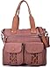 Produktbild PHIL+SOPHIE, Cntmp, Damen XL Leder Wickeltaschen, Diaper Bags, Babytaschen, Buggy-Taschen, Leder Taschen, Altrosa, Cognac, 40x35x11cm (B x H x T)