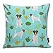 Produktbild Jack Russell Terrier Cactus Mint Cute Jack Russell Dog Decorative Modern Pillow Cover Square Luxury Cushion Case Durable Throw Pillow Cover Shell for Couch Sofa Bed Living Room 18x18 Inch