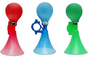 LAIXIABAO 3Pcs Manually Bike Bugle Loudspeaker Siren Hooter Snail Air Horn for Kid's Bike Bell, Bicycle Bell for Girls Bicycle Airbag Horn Rubber Bulb Bugle