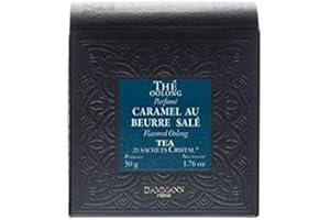 LUKRA Thé Oolong Caramel au Beurre Salé de Dammann Frères - 25 sachets poids net 50 g