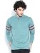 Cult Fiction Light Blue Color Full Sleeves Henley Neck Cotton Solid Tshirt For Men