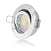 Produktbild 5 x LED Einbaustrahler Set von LEDOX - dimmbar inkl. Einbaurahmen chrom | 230V 7W COB LED 24mm EXTRA FLACH I Deckenleuchten schwenkbar Spot Deckenstrahler Einbauleuchte LED Strahler Deckenspots Downlight | LED Leuchtmittel warmweiß wie Halogen 50W I Ra >90 Cri90 (5er Set 4000K neutralweiß)