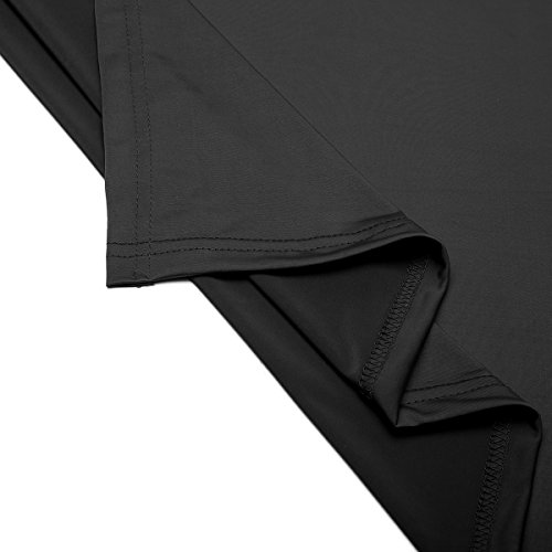 Strand Badetuch, Tezoo Sommer Top Duschtuch aus Eis-Seide Weich Soft Wearable Deep V Sexy Strand-Kleid Bademantel Handtuch Reise Spa Schwimmen Sport Mädchen Damen Verschiedene Farben 140 x 75 cm Schwarz - 4