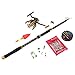 Produktbild Enyu 1 Set Angelgerät Rod Pole Gold Reel Line Lure Sinker Spinning Kit Werkzeug 2.1m