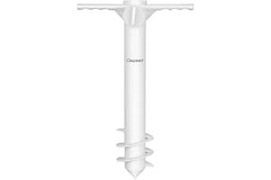 CLISPEED Anclaje de Arena para sombrilla de Playa con Tornillo de 3 Niveles, Resistente al óxido, Soporte para sombrilla de Playa, Talla única para Vientos Fuertes