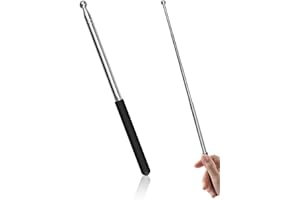UIEXAY Mât de Drapeau Extensible, Acier Inoxydable Mât Drapeau Portable Extensible, Baton pour Drapeau Publicitaire avec Poignée Antidérapante, pour Enseignants Guide Touristique, Coach