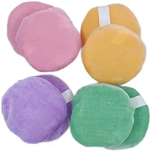 On Blow Powder Puff Round (Pack of 8) Multi-colored (7 Cm* 7 Cm) | Soft Touch Face Body Cosmetic Makeup Sponge Pad for Infants, Babies, Women and Girls