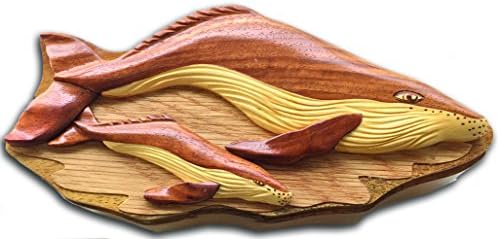 Aloha Wood Art Puzzle Box, Humpback Whale
