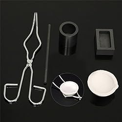 ExcLent Torch Melting Kit Gold - Silver Crucible Tong Rod Graphite Stirring Ingot Mold Set
