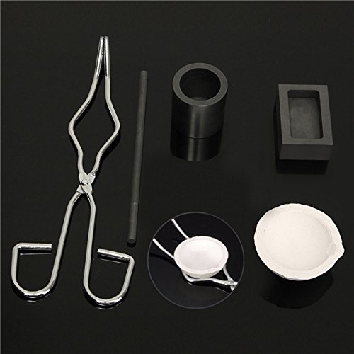 ExcLent Torch Melting Kit Gold - Silver Crucible Tong Rod Graphite Stirring Ingot Mold Set
