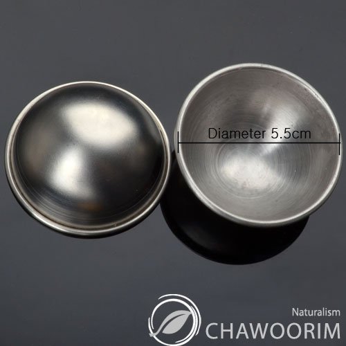 Wakehurst Badebombe Edelstahlformen, Badebomben Presse, Badebombenzange, Badebomben selber machen 2 Stück pro 1 Satz (D2.16inch/5.5cm) - 5
