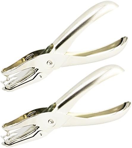 CMXSEVENDAY No.97C3 Metal Handheld 1-Hole Hole Hole Punch 1/8" (3.175mm) Hole Size 6 Sheets Capacity - 2pcs
