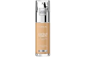 ‎L'ORÉAL PARIS L'Oréal Paris Make up, Flüssige Foundation mit Hyaluron und Aloe Vera, Perfect Match Make-Up, Nr. 5.D/5.W Golden Sand, 30 ml
