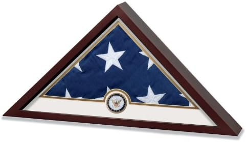 Allied Frame United States Navy Flag Display Case with Embroidered US Flag