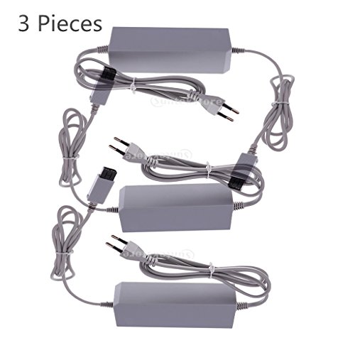 Preisvergleich Produktbild perfk 3pcs Netzteil Steckernetzteil AC Adapter Ladegerät für Nintendo Wii Gamepad Controller
