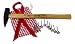 Produktbild Geschenkset "Hammer & Nägel" - zur Einweihung / Richtfest / Umzug / Hausbau / Einzug / Hauskauf / Nachbarschaft - Geschenk für gute Nachbarn und Freunde - Schlosserhammer 200g mit Holzstiel + 10 Blumennägel