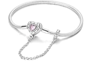 KUNSIR Joyería Pulsera de Mujer plata 925 Compatible con Abalorios, Serpiente Pulsera Compatible con Pandora Abalorios,Los Mejores Regalos para Chicas B2