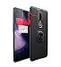 Produktbild OnePlus 6 Hülle, OnePlus 6 Handyhülle mit Ring Kickstand - Mosoris Premium Silikon Shell mit 360 Grad Drehbarer Ständer und Handyhalterung Auto Magnet Ring , Dual Layer Stoßfest Rüstung Schutzhülle Bumper Tasche Case Cover für OnePlus 6, Schwarz + Schwarz