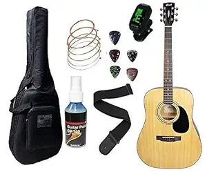 Cort Acoustic Guitar AD810 Right Handed Guitar With Padded Bag, Belt, Plectrums Complete Pack. (OP)