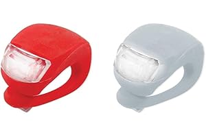 WARESHARK Set of 2 LED Mountain Bike Silicone Road Frog Bicycle Lights Clip-On Waterproof Front & Rear