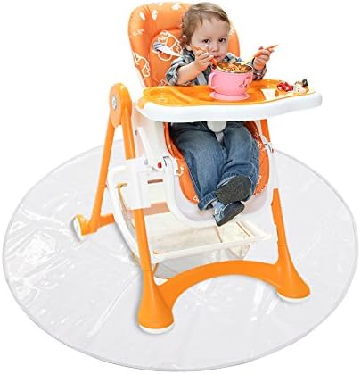 Awhao Floor Mat for Baby,Children's Dining Chair Pad Dirt-proof Outdoor Ground Mat Transparent Easy To Clean Play Mat