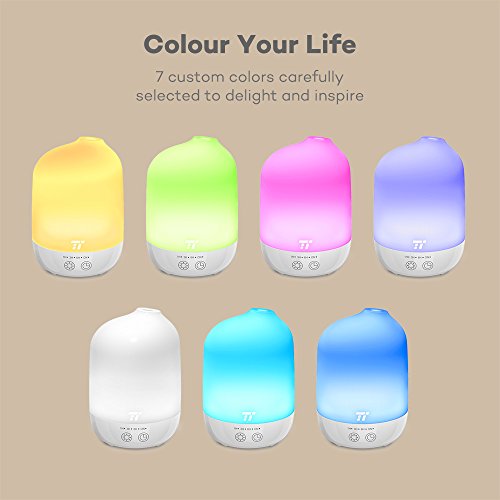 Aroma Diffuser 300ml TaoTronics Ätherisches Öl Diffuser Luftbefeuchter Aromatherapie Touch Controls Timer PCB Schutz PP Gehäusen 7 farbige LEDs - 6
