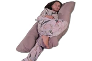 Bananair - Cuscino Gravidanza per Dormire - Comfort per Sonni Riposanti - Fodera Lavabile - Cuscino Allattamento e Gravidanza Confortevole e Morbido - Pregnancy/Body Pillow (Grigio, Cotone, 140x80 cm)