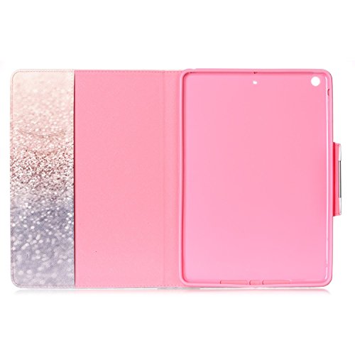 iPad Air Hülle Case,iPad Air/ iPad 5 Ledertasche,Ukayfe Muster Schutzhülle Leder Tasche für iPad Air,Malerei Kristall Glitzer Diamant Muster Design Slim Fit Folio PU leder Flip Cover im Bookstyle Kunstleder Schutzhülle Cover Tasche mit Ständer für iPad Air 5 mit 1 x Schwarze Eingabestift - 6
