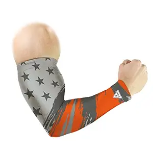 Le Gear Star Series Arm Sleeves (Steel Grey and Orange)