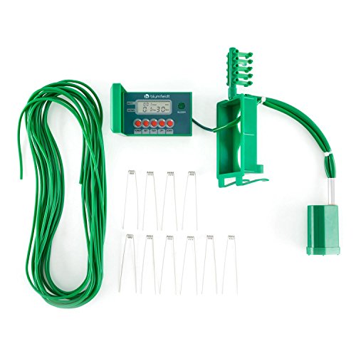 Blumfeldt Aquanova automatisches Bewässerungssystem Urlaubsbewässerungssystem (Wasserpumpenschlauchlänge: ca. 30 cm, inkl. 10 m Vinylschlauch und 10 Edelstahlheringen, LCD-Display) grün - 4