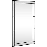 vidaXL Rectangular Black Iron Wall Mirror 60 x 100 cm